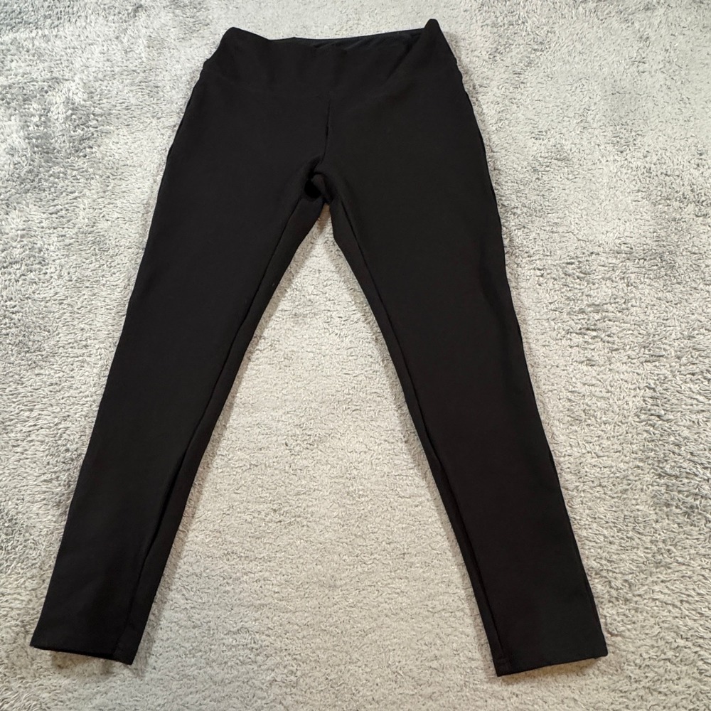 Eddie Bauer Womens High Rise Leggings Size Large Black Stretch Activewear Pants